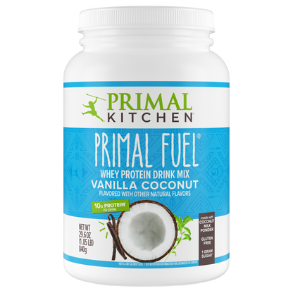 Primal Fuel: Vanilla Coconut Whey Protein Drink Mix